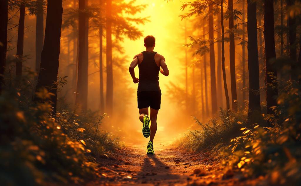 runner wearing sneakers