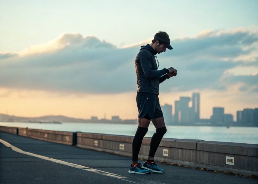 un-coureur-ajustant-sa-montre-connect-e-avant-de-p
